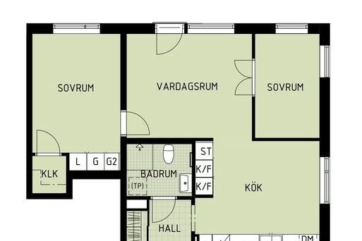 Modern 3:a i Högsbo nära city